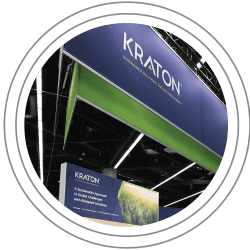 Kraton banner at a Trade Show